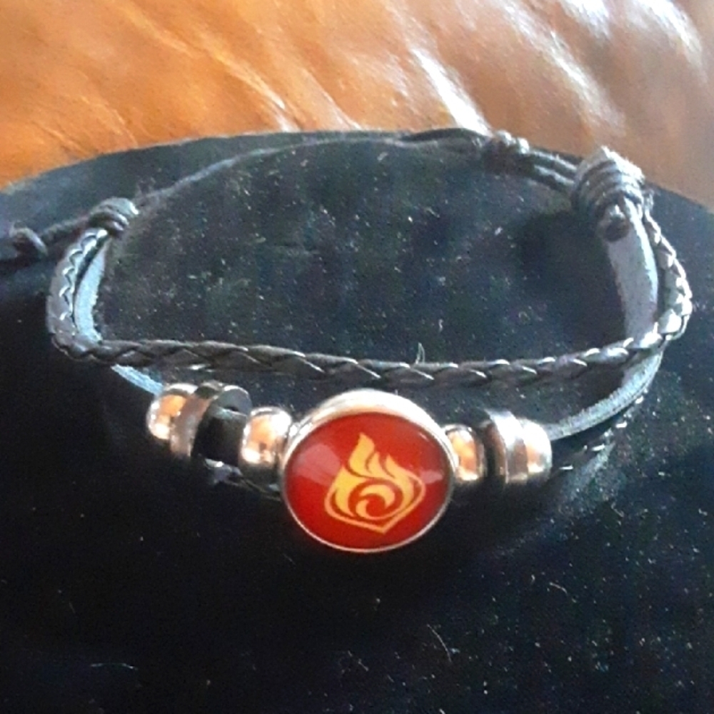 Elegant Black and Red Corded Bracelet